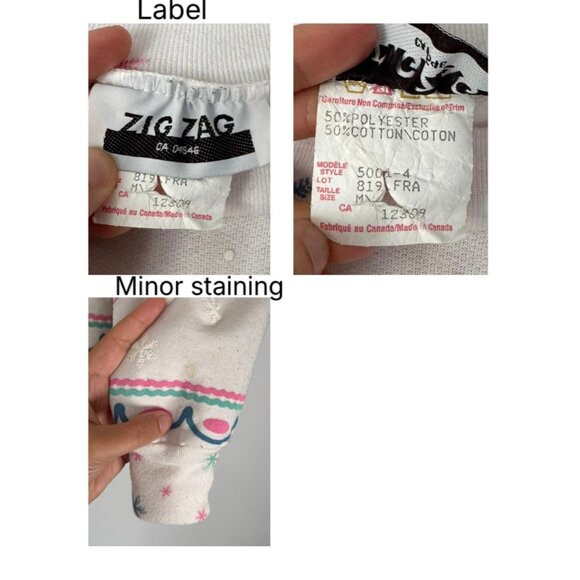 90s vintage seal animal snowy winter holiday graphic cotton pullover sweatshirt - Picture 10 of 10